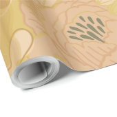 Chic Gold Leaf Violet Flora Hintergrund Geschenkpapier (Rolleneckpunkt)