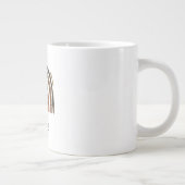 Chic Gold Leopard Print Rainbow Name Jumbo-Tasse (Rechts)