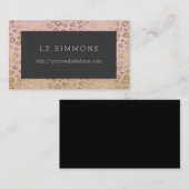 Chic Gold Leopard Print Visitenkarte (Vorne/Hinten)