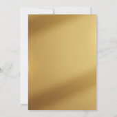 Chic Gold Line Art Blumen Einladung (Rückseite)
