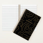 Chic Gold Line Topographie und Name des Skripts Mo Notizblock (Innen)