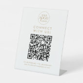 Chic Gold Logokombination mit Social Media Sockelschild (Vorderseite)