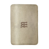 Chic Gold Look Custom Monogram Badematte (Vorderseite Vertikal)