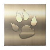 Chic Gold Look Dog Keramik Tile Fliese (Vorderseite)