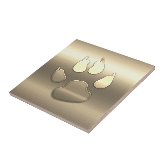 Chic Gold Look Dog Keramik Tile Fliese (Seite)