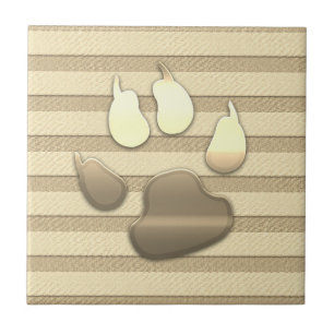 Chic Gold Look Dog Pet Fliese