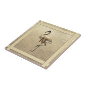 Chic Gold Look Glossy Flamingo Monogram Untersetze Fliese (Seite)