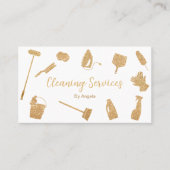 Chic Gold Maid Reinigungs-Services Sparkling Glitz Visitenkarte (Vorderseite)