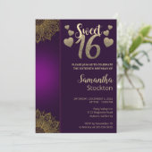 Chic Gold Mandala Sweet 16 Einladung (Stehend Vorderseite)