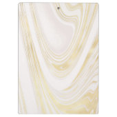 Chic Gold Marmor Moderne Namen und Initialen Klemmbrett (Rückseite)