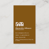 Chic Gold Marmor Visitenkarte (Rückseite)