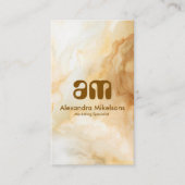 Chic Gold Marmor Visitenkarte (Vorderseite)