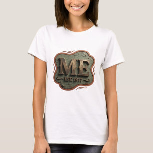 Chic Gold ME EST 1977 Künstlerisches Motiv T-Shirt