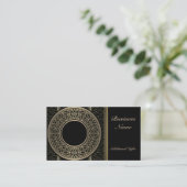 Chic Gold Medallion Business Card Visitenkarte (Stehend Vorderseite)