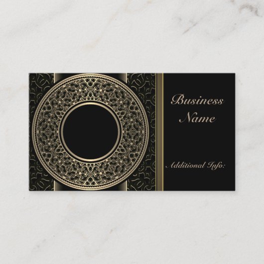 Chic Gold Medallion Business Card Visitenkarte (Vorderseite)