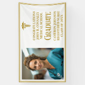 Chic Gold Medical School Foto Graduation Party Banner (Vertikal)