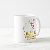 Chic Gold Medical School Graduate Custom Kaffeetasse (VorderseiteRechts)