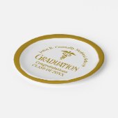 Chic Gold Medical School Graduation Party Pappteller (Schrägansicht)