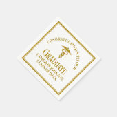Chic Gold Medical School Graduation Party Serviette (Ecke)
