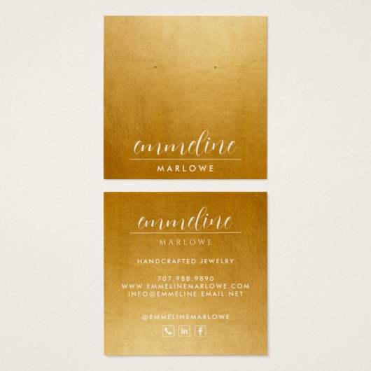 Chic Gold Moderner Minimalistischer Earring-Schmuc (Vorne & Hinten)