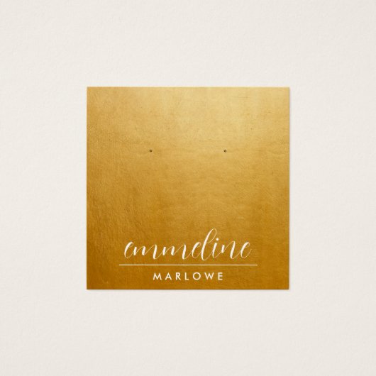 Chic Gold Moderner Minimalistischer Earring-Schmuc (Vorderseite)