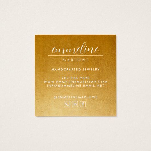 Chic Gold Moderner Minimalistischer Earring-Schmuc (Rückseite)