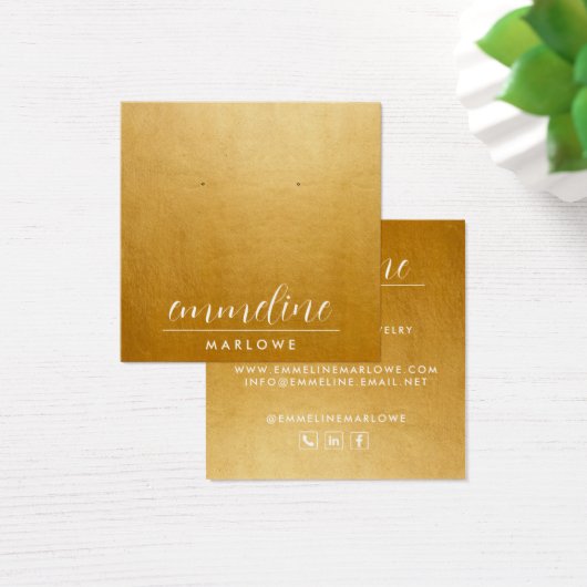 Chic Gold Moderner Minimalistischer Earring-Schmuc (Schreibtisch)