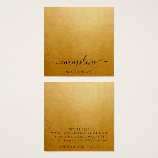 Chic Gold Moderner Minimalistischer Earring-Schmuc (Vorne & Hinten)