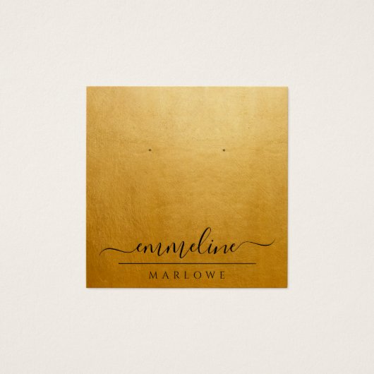 Chic Gold Moderner Minimalistischer Earring-Schmuc (Vorderseite)