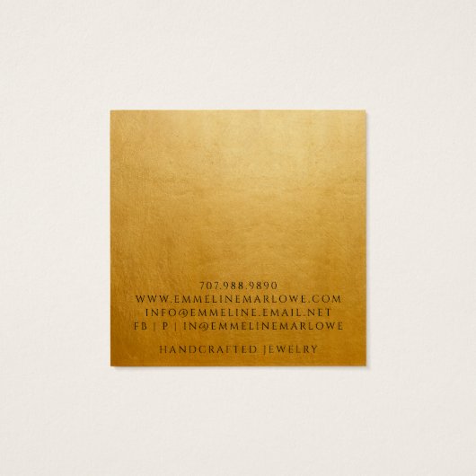 Chic Gold Moderner Minimalistischer Earring-Schmuc (Rückseite)