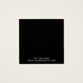 Chic Gold Monogram Black Earring Display Card (Rückseite)