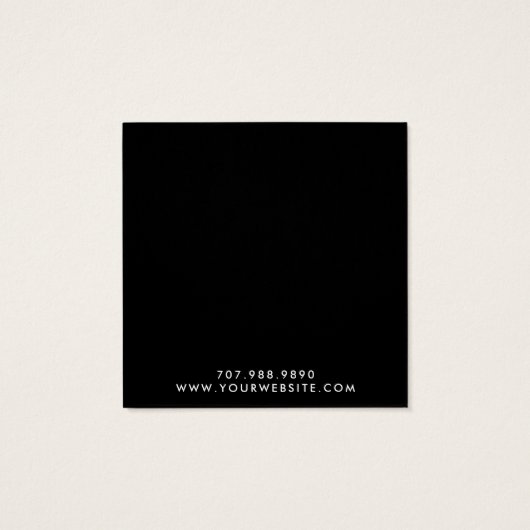 Chic Gold Monogram Black Earring Display Card (Rückseite)