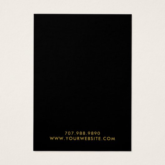 Chic Gold Monogram Black Earring Display Card (Rückseite)