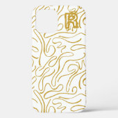 Chic Gold Monogram Case-Mate iPhone Case (Rückseite)