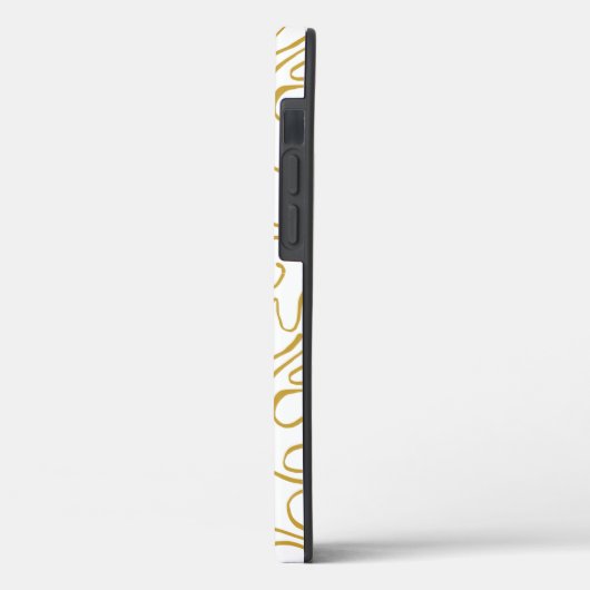 Chic Gold Monogram Case-Mate iPhone Case (Rückseite / Links)