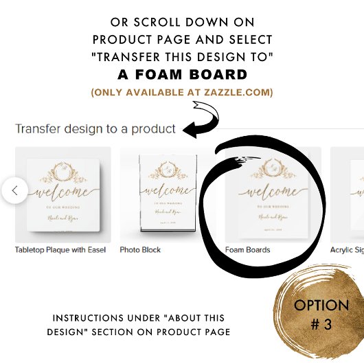 Chic Gold Monogram Wedding Welcome Sign Poster