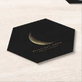 Chic Gold Mystical Moon Phase Black Untersetzer (angewinkelt)