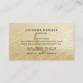 Chic Gold Mystical Moon Phase Black Visitenkarte (Rückseite)