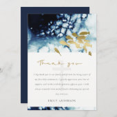 CHIC GOLD NAVY UNDERWASSERFISCHHEILIGE GEMEINSCHAF DANKESKARTE (Vorne/Hinten)