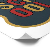 Chic Gold OLD SCHOOL Slogandesign Poster (Ecke)