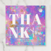 Chic Gold Opal bedankt sich bei der Wedding Party Geschenkanhänger (Rückseite)