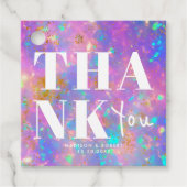 Chic Gold Opal bedankt sich bei der Wedding Party Geschenkanhänger (Vorderseite)