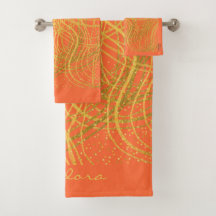 Chic Gold Orange Abstrakt