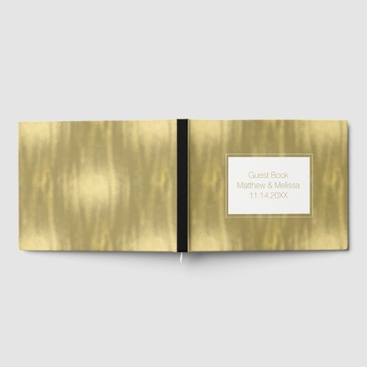 Chic Gold Personalisiert Wedding Gästebuch (Voll)