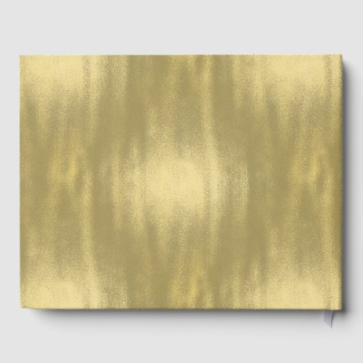 Chic Gold Personalisiert Wedding Gästebuch (Rückseite)