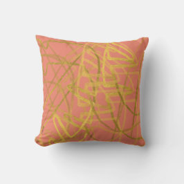 Chic Gold Pink Abstrakt Kissen