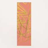 Chic Gold Pink Abstrakt Yogamatte (Vorderseite)