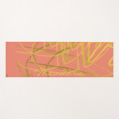 Chic Gold Pink Abstrakt Yogamatte (Vorderseite (Horizontal))