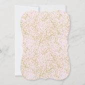 Chic Gold Pink Blush Confetti Sparkle Bridal Einladung (Rückseite)