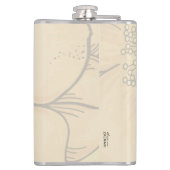 Chic Gold Pink Floral Flachmann (Rückseite)